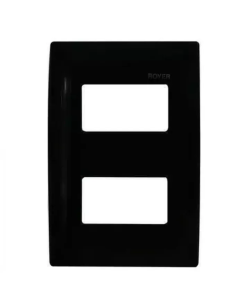 Placa EATON Arrow Hart 2 Módulos Distanciados Negro