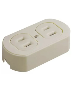 WD0191  Contacto dúplex marfil de sobreponer 2P 15A 127V