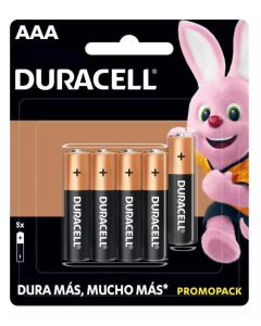 Pilas AAA Duracell Alcalinas Pack 5 Piezas