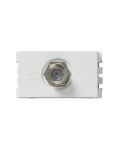 Toma TV Coaxial SIMON Blanco RG-6