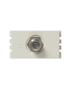 Toma TV Coaxial SIMON Marfil RG-6