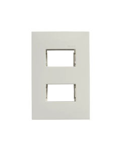 Placa SIMON 2 Módulos Marfil con Chasis