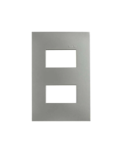 Placa SIMON 2 módulos Aluminio Mate