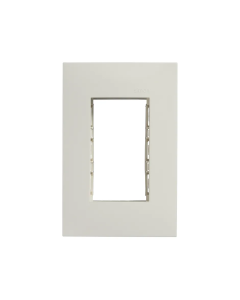Placa SIMON 3 módulos Marfil +Chasis