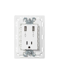 Contacto Doble USB Simon S26 Blanco
