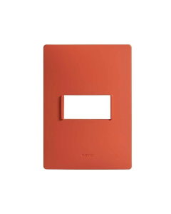 Placa 1 Módulo SIMON S26 Rojo Coral Premium