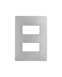 Placa SIMON S26 2 Módulos Plata sin Chasis