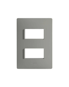 Placa SIMON S26 2 Módulos Gris Plomo sin Chasis