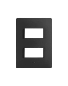 PLACA 2MODULOS S/CHASIS  - NEGRO AZABACHE S26