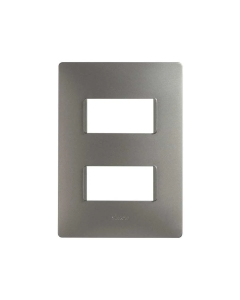 Placa SIMON S26 2 Módulos Acero Inoxidable