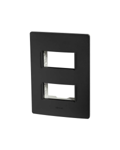 Placa SIMON S26 2 Módulos Grafito/Blanco con Chasis