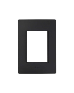 Placa Simon S26 3 módulos negro azabache