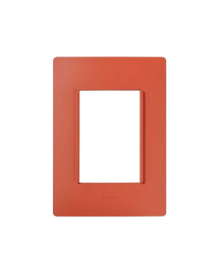 Placa Simon S26 3 módulos rojo coral decorativa