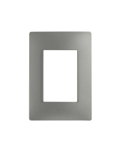 Placa Simon S26 3 módulos acero industrial