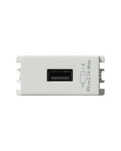 Cargador USB Simon S26 1 módulo blanco