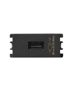 CARGADOR USB 1 MOD GRAFITO S26
