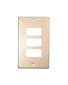 Placa Decorativa EATON Aluminio Dorado 3 Pos