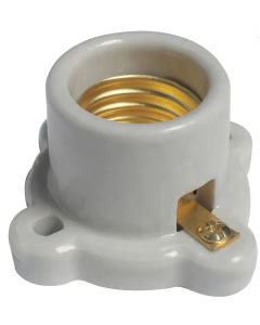 WD4600-C  Portalámparas de cerámica blanca base cuadrada latón 250V CA 660W