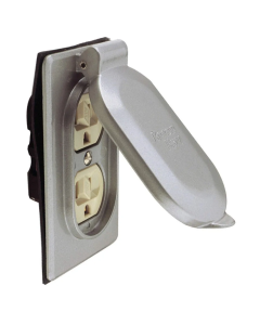 M5250WP  CONTACTO DUPLEX POLARIZADO C/TAPA INTEMP 15A ARROW