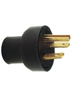 M5674 CLAVIJA DE HULE POLARIZADA NEGRA 15A 250V ARROW H