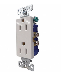 WD60807 Receptaculo Duplex Blanco Tipo Nema 2P+T 15A 127-250V