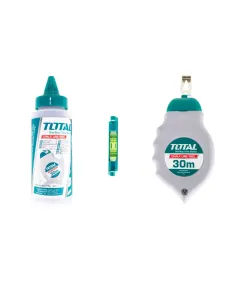 618613  tiralineas plastico con gis y nivel 30m