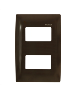 Placa Royer 2 Módulos Distanciados Chocolate 6202B