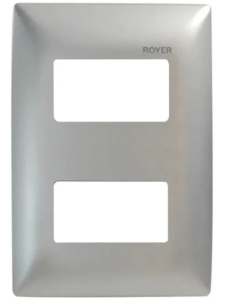 Placa EATON 2 Módulos Distanciados Plata
