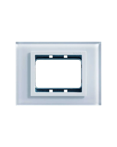 Placa Simon 3 Módulos Cristal Blanco