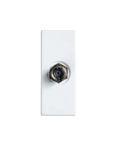 Toma coaxial Simon blanco TV cable antena