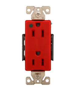 Receptáculo Eaton dúplex rojo 15A 125V 5-15R