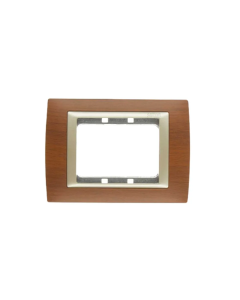 Placa Decorativa SIMON 3 Módulos Cerezo Cava