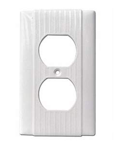 92101B  Placa para receptáculo dúplex baquelita blanco