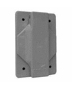 AH102040 Placa para Receptaculo Sencillo De 40 Mm Aluminio Con Tapa Cubre Polvo Uso Industrial