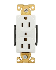 AH5262W RECEPTACULO DUPLEX CON POLO DE TIERRA 15A 125V USO  EXTRA PESADO BLANCO