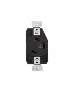 AHCL630R Receptáculo Sencillo HartLock 2P3H 30A 250Vca Nema L630 Grado Industrial Negro
