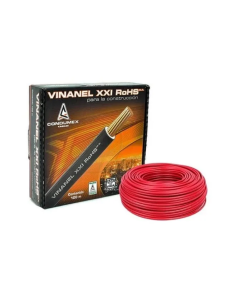 Cable Vinanel XXI Thwls 600V 90°C calibre 4 rojo corte Condumex