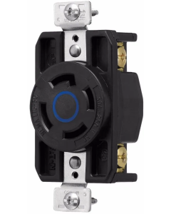 AHCL1530R Recep Sencillo HartLockMedia Vuelta  3P4H30A250V Grado Industrial Negro