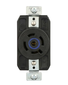 AHCL2120R Recep Sencillo HartLockMedia Vuelta 4P5H20A 120208V Industrial Negro