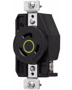 AHCL520R Recep Sencillo HartLock 2P3H20A 125V Industrial Negro