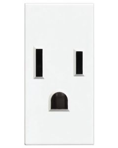 Tomacorriente 2P+T con Protección Infantil 15A 127250V~ 1 mód. Modus Pro Blanca Granel