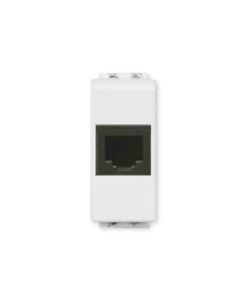 Toma de telefóno 4 hilos 1 mód. color blanco