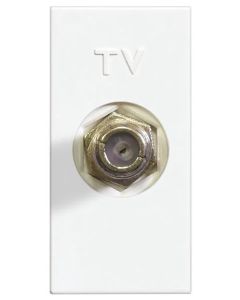 Toma Televisión 1 Módulo Coaxial Blanco