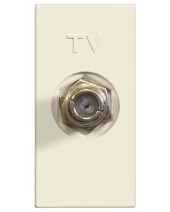 Toma Televisión 1 Módulo Coaxial Marfil
