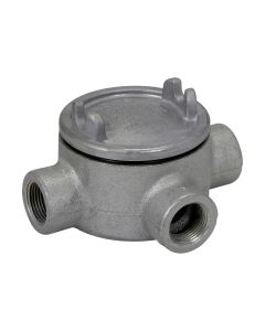 905004 Condulet Caja de Registro Redonda Serie GUA Tipo T en aluminio libre de cobre con pintura