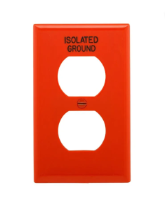 IG5132RN-BOX PLACA P/RECEPTACULO DUPLEX NARANJA TIERRA AISLADA