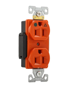 IG8200RN RECEPTACULO DUPLEX TIERRA ASILADA 15A 125V NEMA 5-15R NARANJA EAGLE