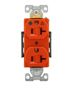 IG8300RN RECEPTACULO DUPLEX TIERRA AISLADA 20A 125V NEMA 5-20R NARANJA EAGLE