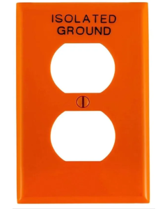 WDIGPJ8  PLACA DUPLEX P/CONTACTO A TIERRA NARANJA ARROW H