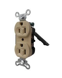 M5250M Receptáculo Dúplex Marfil Con Guardas Protectoras 2P3H 15A 125/250V Ca Nema 5-15R